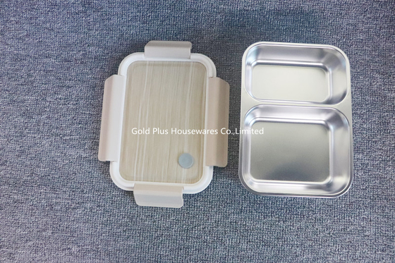 Stainless Steel Double Layer Leakproof Bento Box 2 Or 3 Compartment